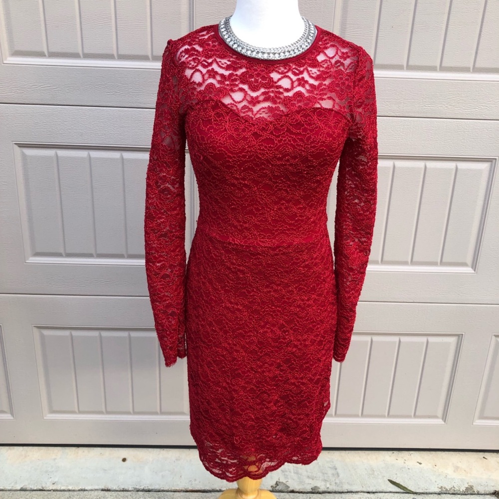 🌷 Maurices Tulip Style Red Lace Dress 🌷 - Picture 5 of 8